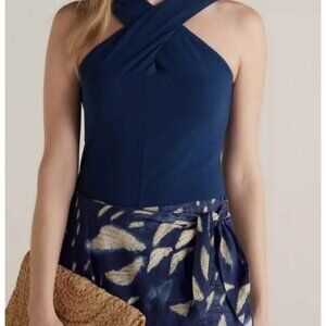 Soft Surroundings Tayla Starry Night Blue Top Size Large NWT